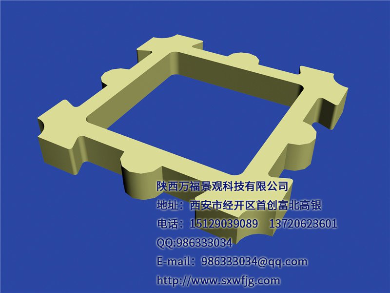 平鋪式生態(tài)護(hù)坡三維圖